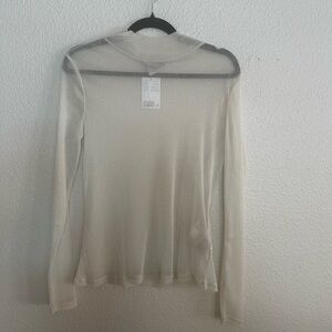 H&M sheer mesh long sleeve top
